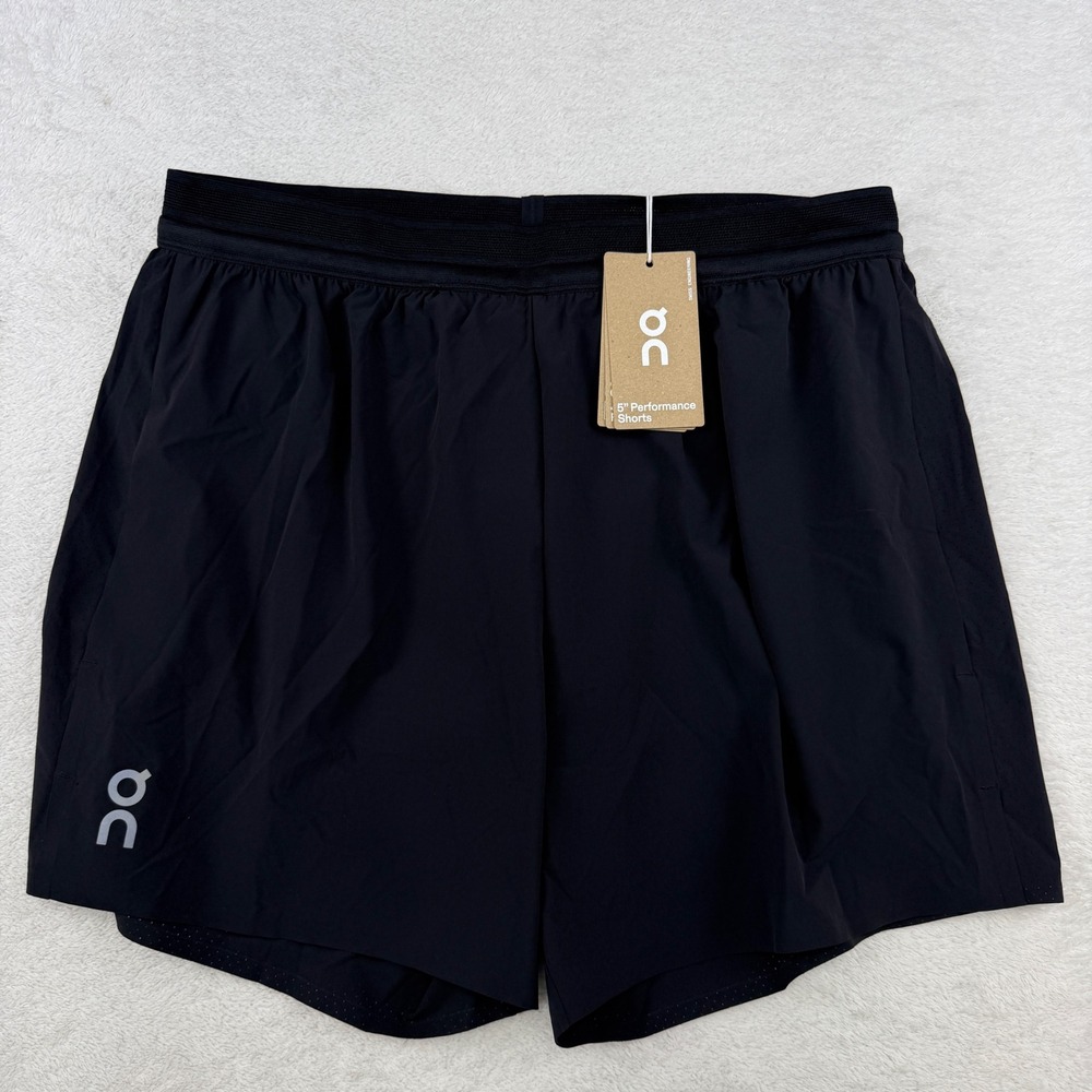 NEW On 5" Performance Shorts Men M Black Athletic Running Training